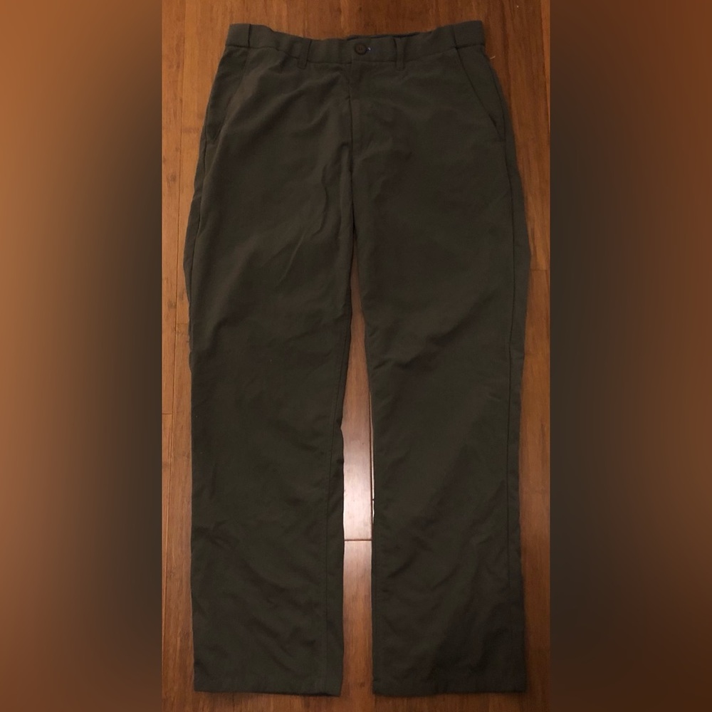 Rohan Grand Tour Chino Trousers Mens 34S Gray Green UV SPF Hiking Walking